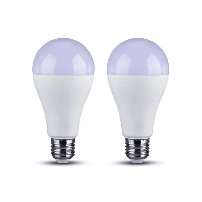 2 pz Lampada a Led E27 A65 18W 2000LM Bianco Caldo 3000K