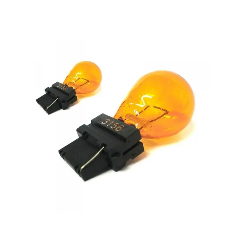 Carall - 2 pz Lampada Alogena 3156 Amber T25 PY27W 12V 27W W2.5x16d Arancione Mono Filamento