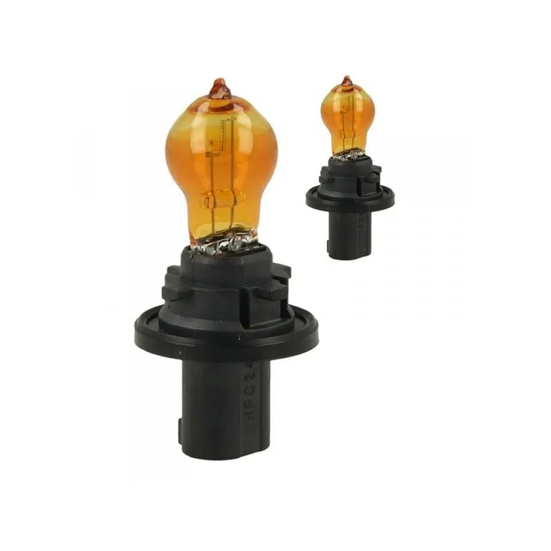 Carall - 2 pz Lampada Alogena HPC24WY 12V 24W Amber Compatibile Philips 12272NAC1