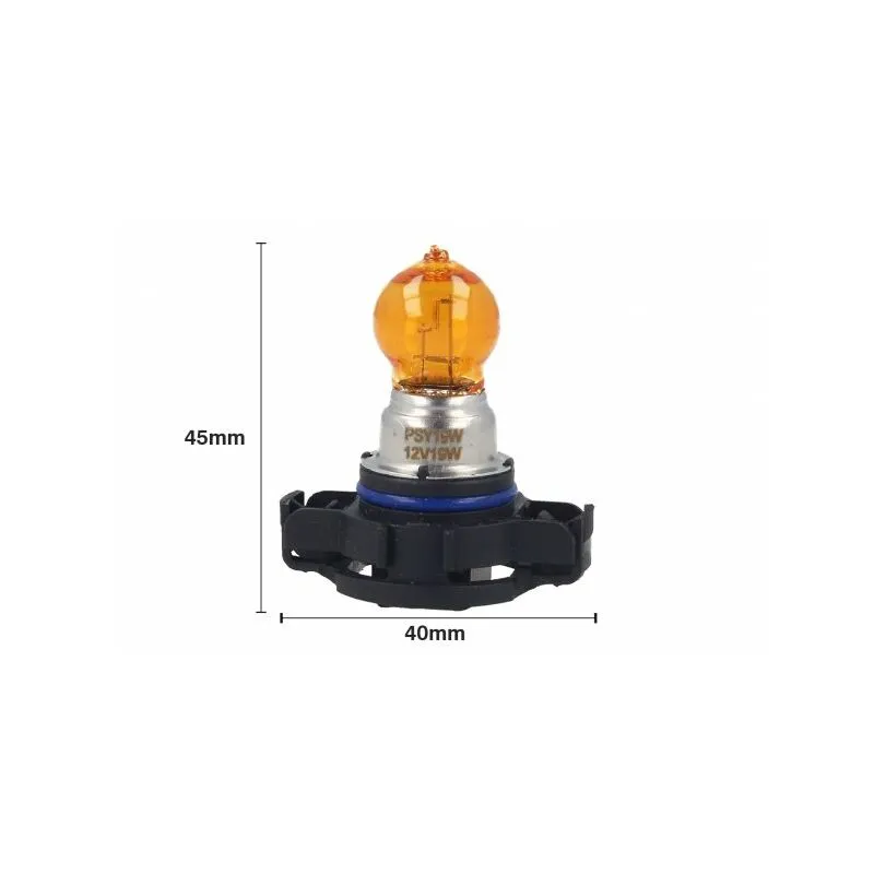 Carall - 2 pz Lampada Alogena PSY19W 12V 19W PG20-2 Amber Compatibile Philips 122745NAC1