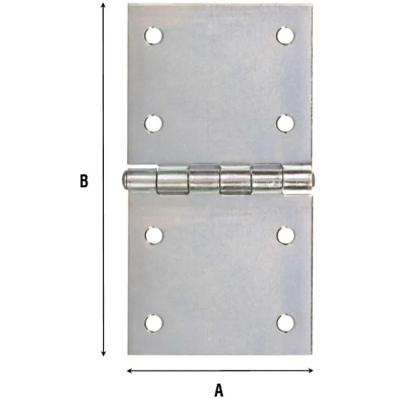 Cerniera Rettangolare 42X80 Mm Zincata - 24 Pz