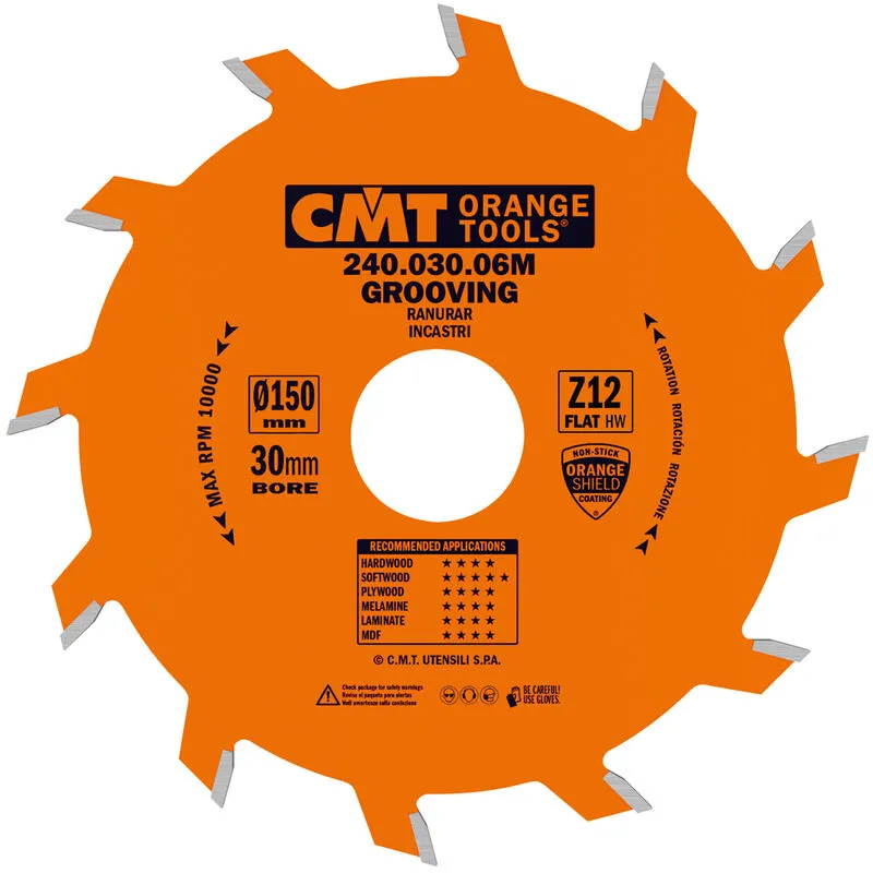 240.030.06m Lama Circolare Per Incastri Hw 150x3/2x30 Z12 Piano
