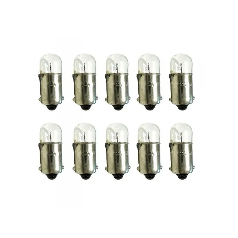 Carall - 10 Pezzi Lampada Alogena BA9S 12V 4W T4W