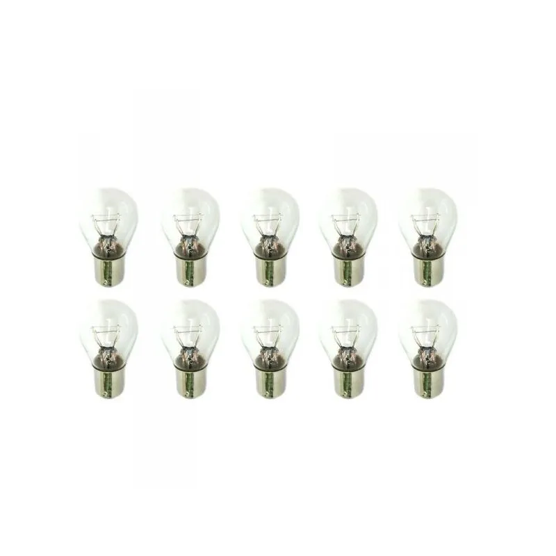 Carall - 10 Pezzi Lampada Alogena S25 P21/5W BAY15D 12V 21/5W Doppio Filamento