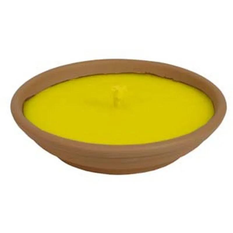 Lapillo - 25PZ citronella grande in ciotola di terracotta - CM.16,5X2,5H.