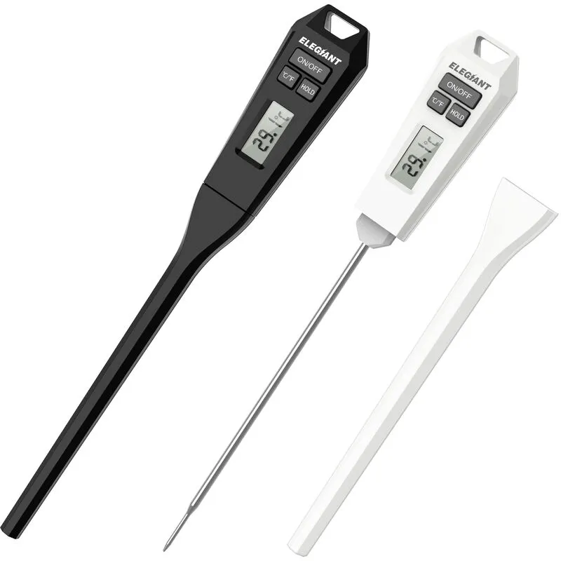 2pcs termometro per carne termometro da cucina termometro per alimenti digitale a lettura istantanea termometro per barbecue con °f/°c cibo lungo