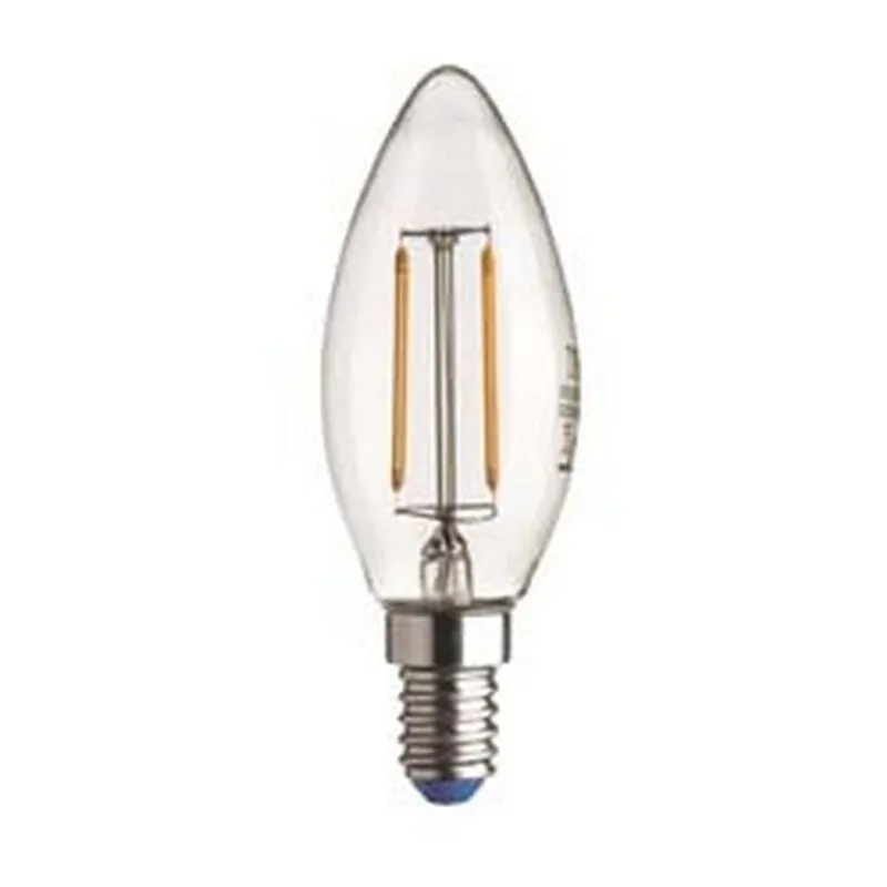 2BLISTER lampada filo led oliva stick E14 - 2.5W - 4000K naturale - 250 lm - 35X97H