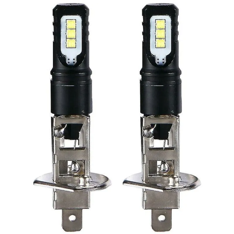  - 2x kit fari led drl H1 6000k bianco super luminoso 6000lm abbaglianti