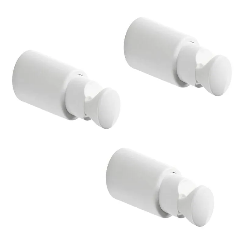3 Mensole in abs per radiatori da bagno scaldasalviette - Diametro tubi da Ø15 a 28 mm, Distanza tra i tubi da 11 a 22 mm - Tenuta 90 kg - Bianco