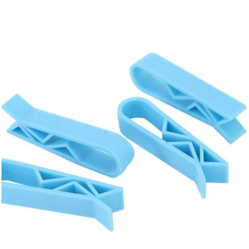 Cyslmuk - 30 pezzi di clip per sacchetti della spazzatura in plastica per cucina, cestino della spazzatura, clip fissa blu