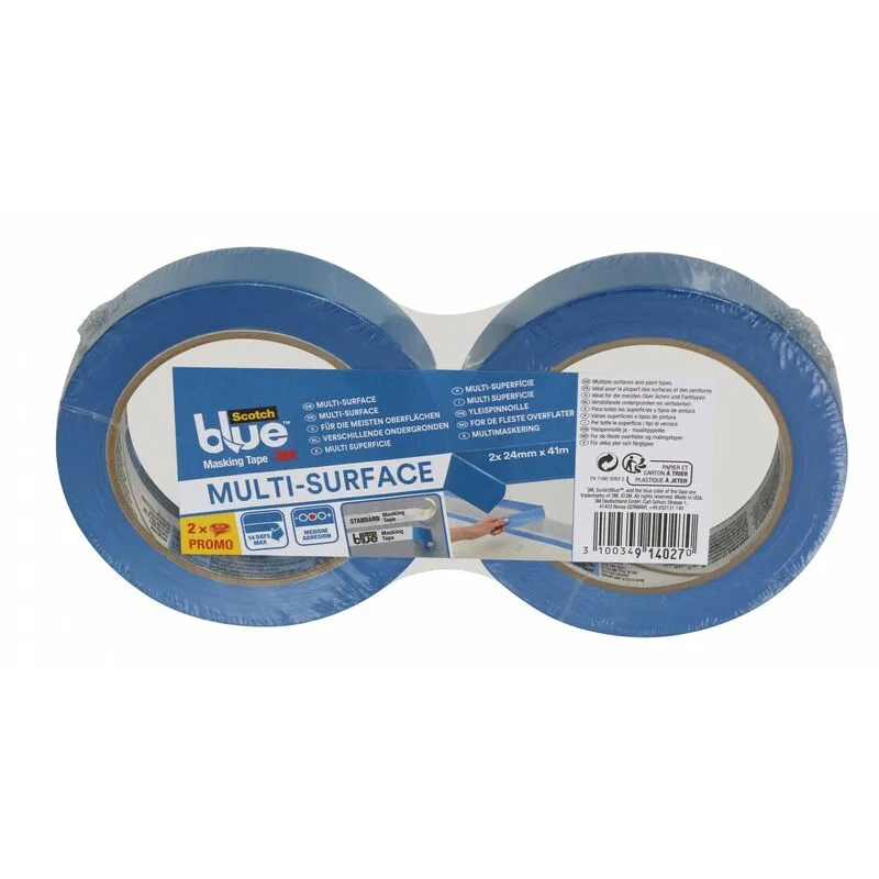  - Set di 2 nastri per mascheratura scotch l.24 mm x L.41 m Multi-Superficie scotch blue