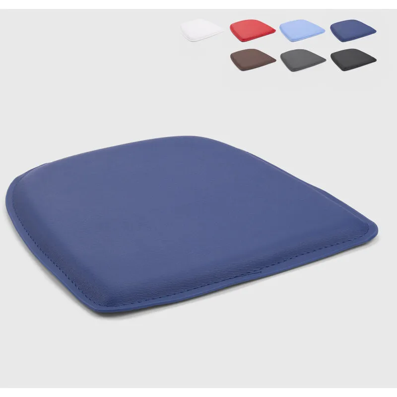 Ahd Amazing Home Design - 4 cuscini in similpelle per sedia Lix industriale 32x32cm fix Colore: Blu