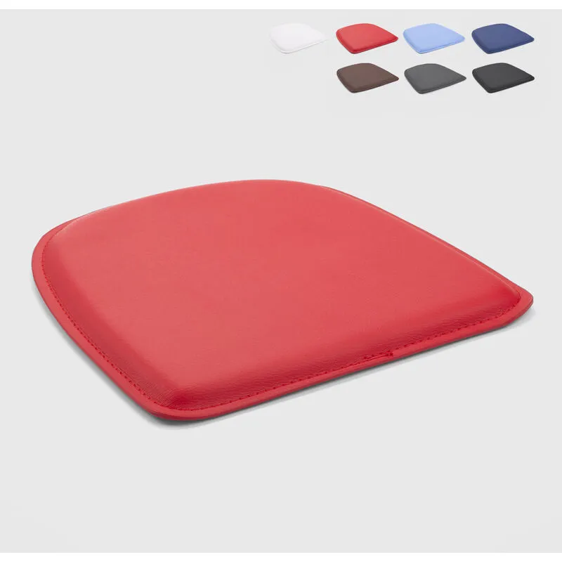 Ahd Amazing Home Design - 4 cuscini in similpelle per sedia Lix industriale 32x32cm fix Colore: Rosso