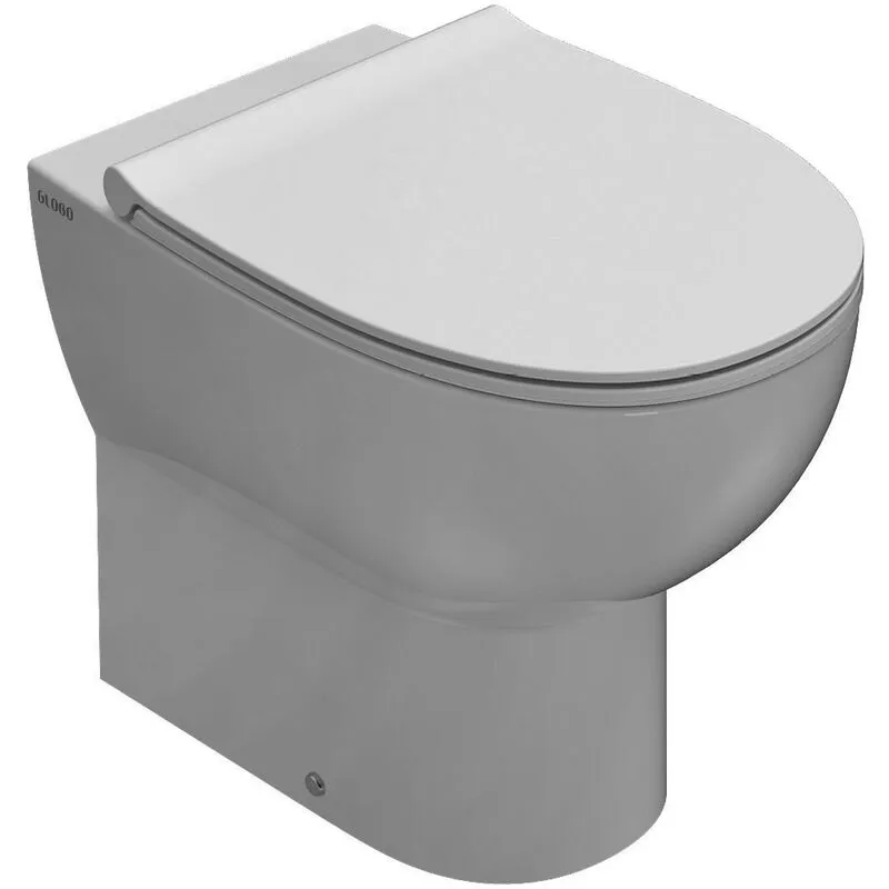 Vaso wc in ceramica a terra installazione filo parete 54.36 Globo 4ALL MD001BI Bianco Lucido - Globo bi