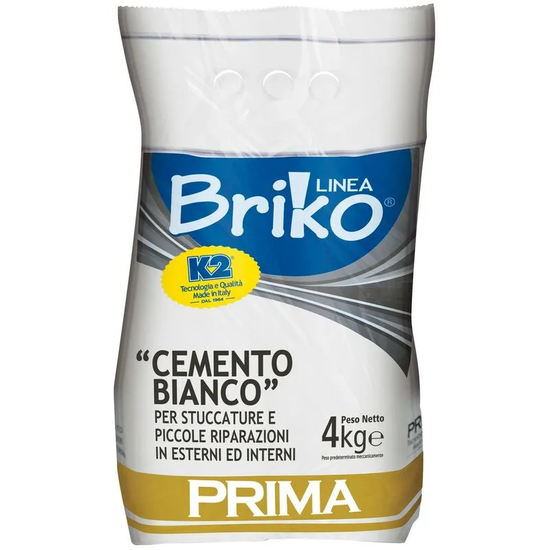  - 4PZ linea briko cemento bianco per riparazioni e stuccatura da kg 4