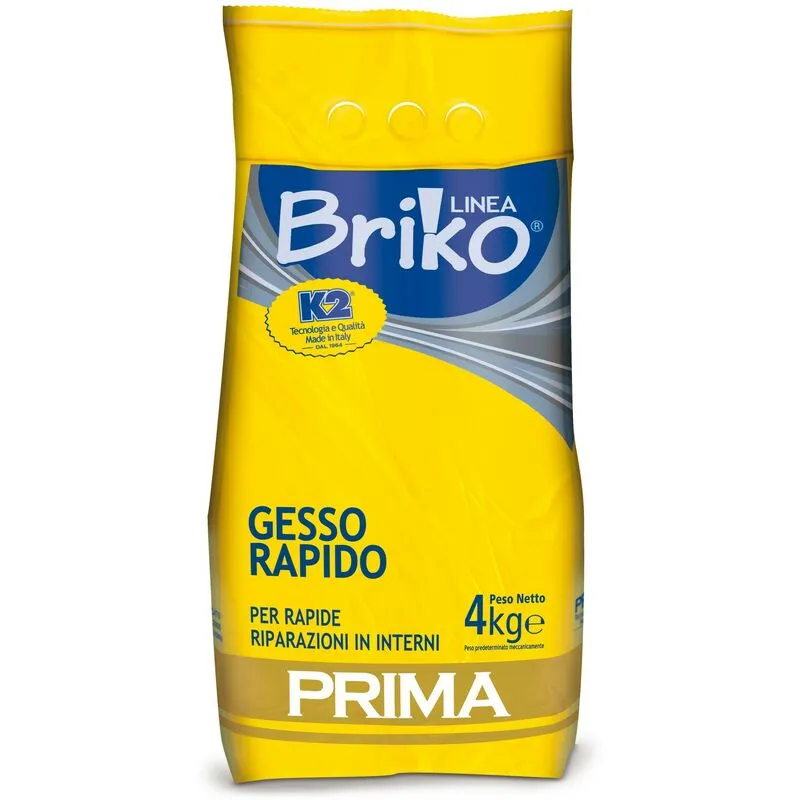 4pz Linea Briko Gesso Rapido Per Riparazioni E Stuccatura Da Kg 4