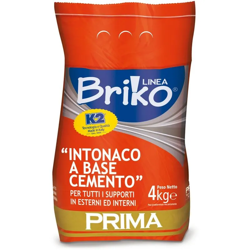 4PZ linea briko intonaco a base di cemento per esterni e ripristino murature da kg 4