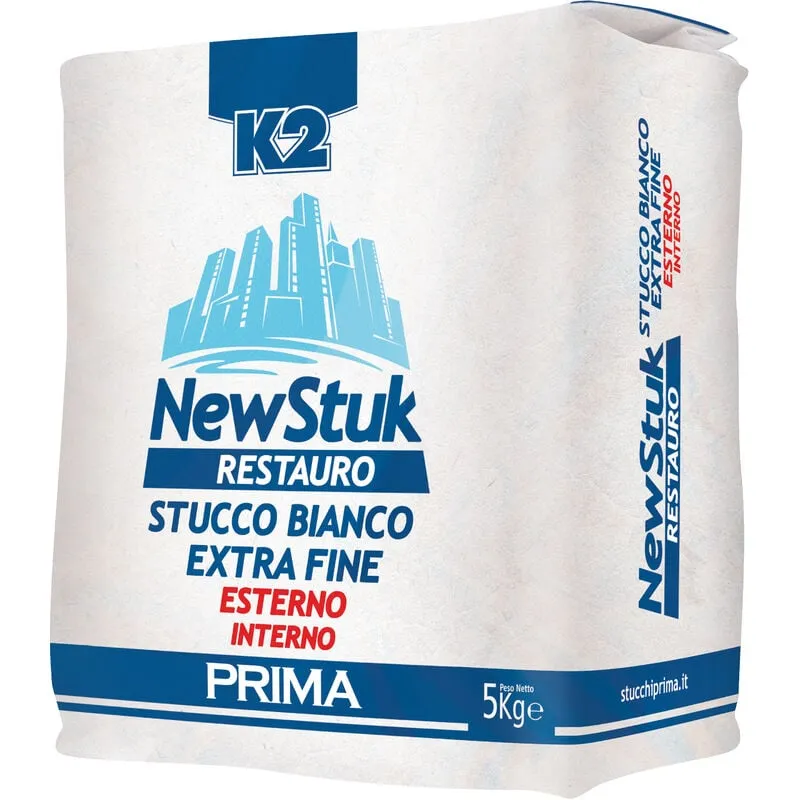 Inferramenta - 5 kg stucco riempitivo Newstuk K2 in polvere extra fine bianco per restauro