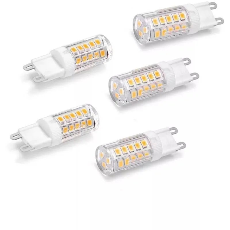 Universo - 5 Lampadine G9 Lampadina Led 4.8 w = 60 w Luce Calda Per Lampadario Applique