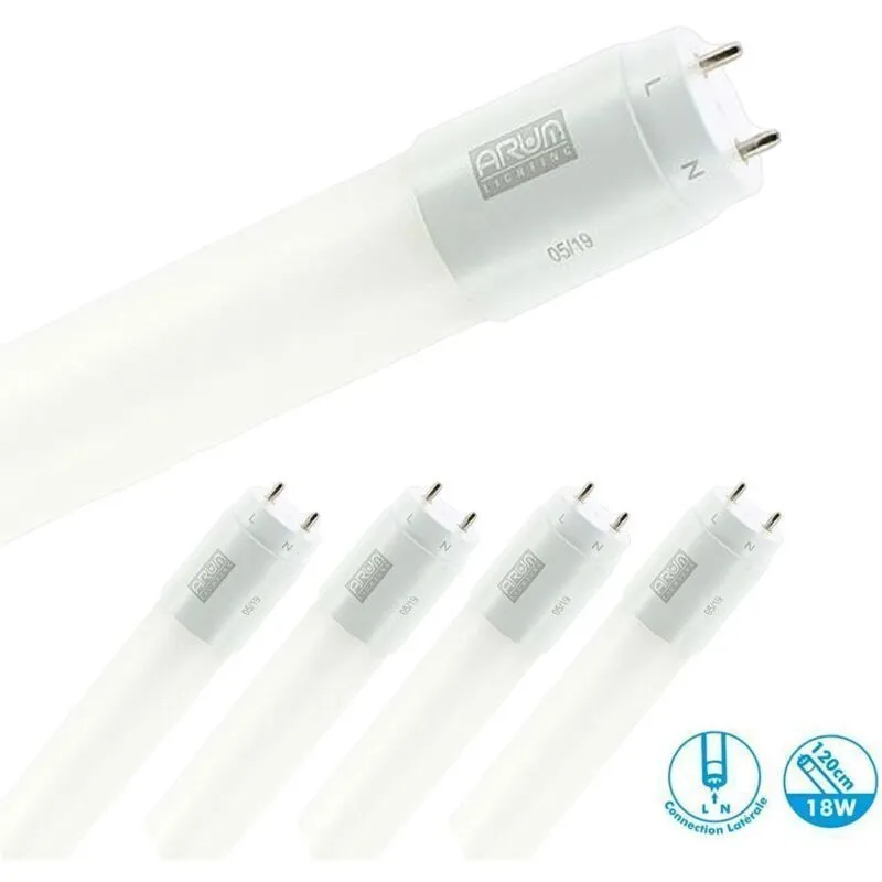 5 Tubi Neon led 18W 120cm T8 1850 Lumen Professionali Température de Couleur: 6000K bianco freddo