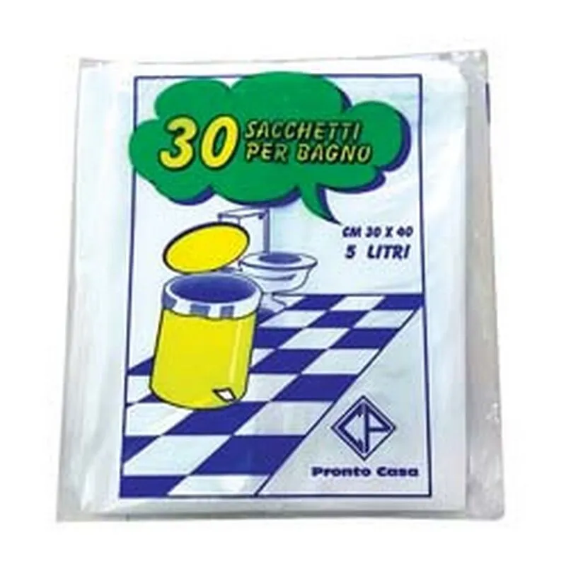 Cf sacco pattumiera per bagno bianco PZ.30 - CM.30X40 GR.152