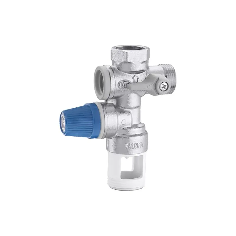 Gruppo di sicurezza per scaldacqua ad accumulo, con intercettazione e valvola di ritegno controllabile 1/2' Caleffi 526142 1/2"