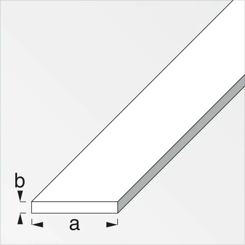 Nextradeitalia - 5PZ profilo bianco H.200 piatto 20X2 cm