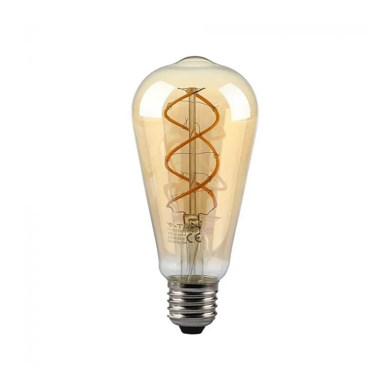  VT-2065-N Lampadina LED E27 5W ST64 a filamento effetto vintage colore ambrato luce 1800K - 217218