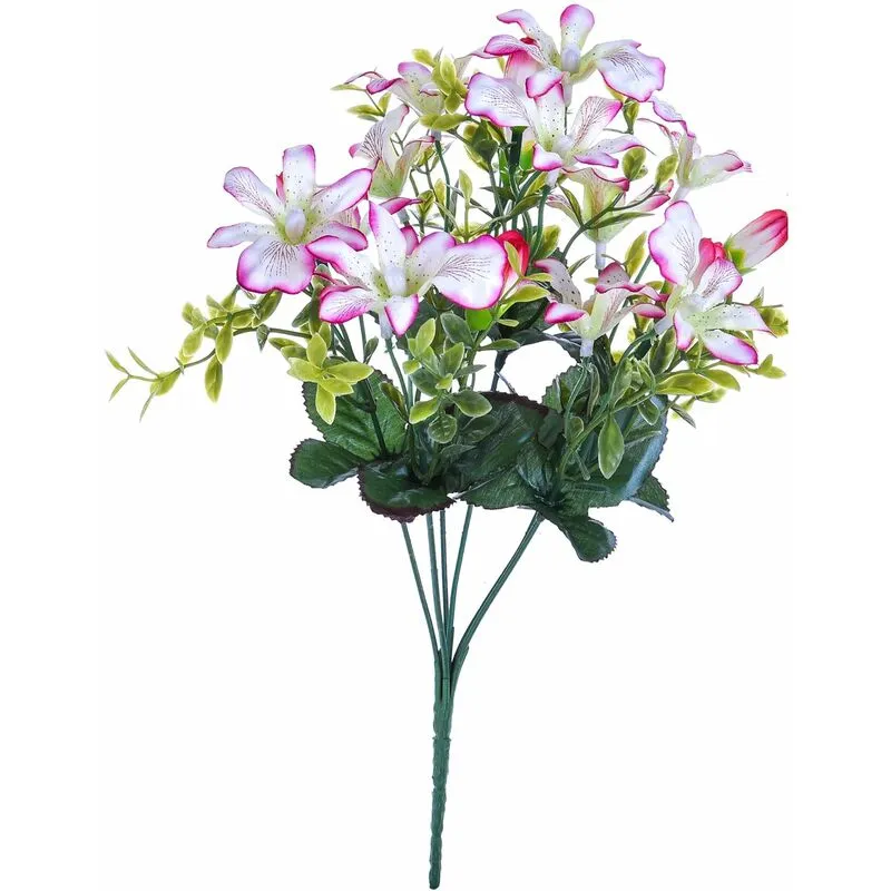 Giordanoshop - Set 8 Bouquet Artificiali Mini di Orchidee Altezza 30 cm Verde