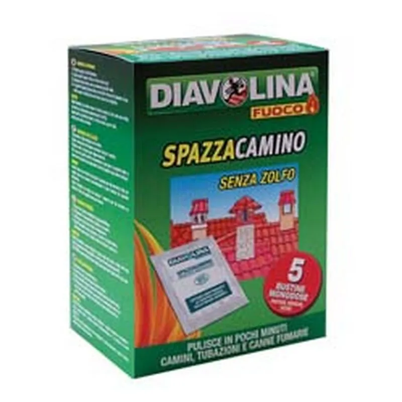 6PZ Diavolina polvere spazzacamino - 5 bustine da GR.50