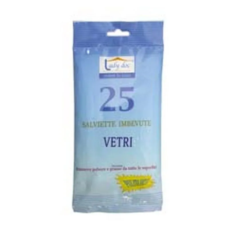 6BLISTER salviette imbevute per vetri - CM.16X21