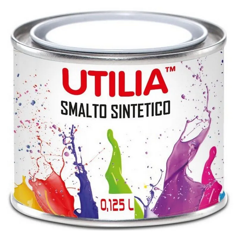 Utilia - 6PZ smalto sintetico ml. 125 bianco lucido