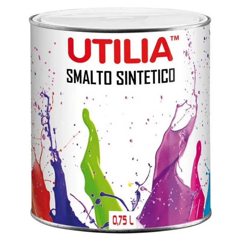 Utilia - 6PZ smalto sintetico ml. 750 bianco lucido