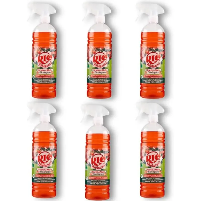 Replood - 6x Rio Melaceto Spray Con Aceto di Mele Detergente Superfici Biologico 6x800ml