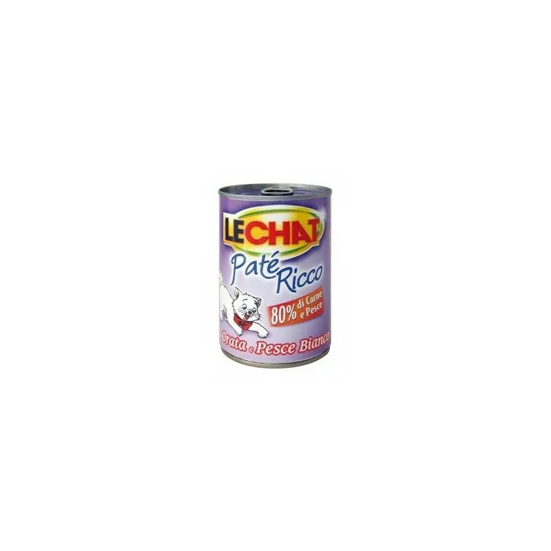 Monge - LeChat Gatto Adult Paté 400gr ricco con Orata e Pesce Bianco