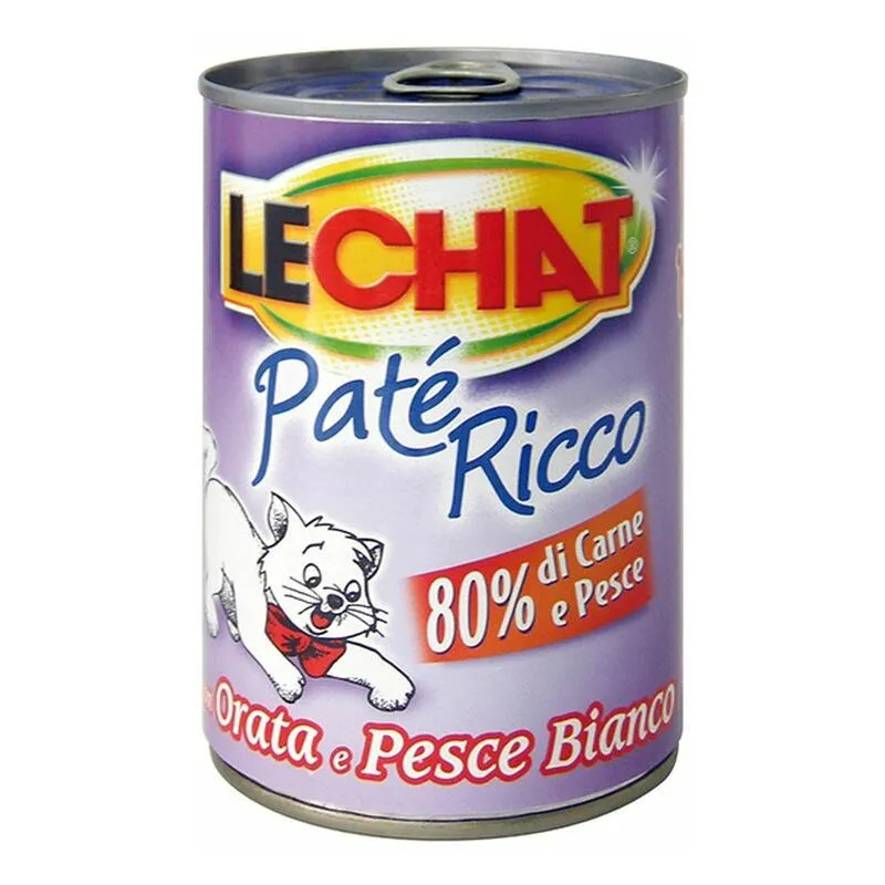 Monge - LeChat Gatto Adult Paté 400gr ricco con Orata e Pesce Bianco