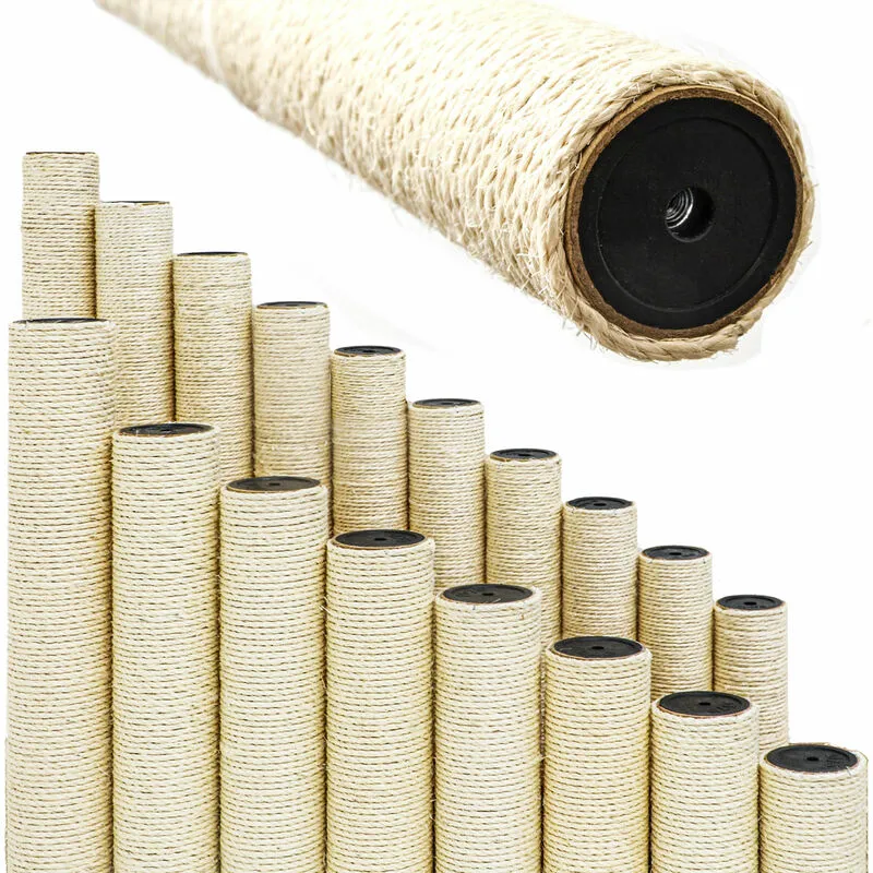 7,1 cm: 15cm Ricambio Tiragraffi per Gatti M10 Colonna Sisal Palo Graffiatoio - beige