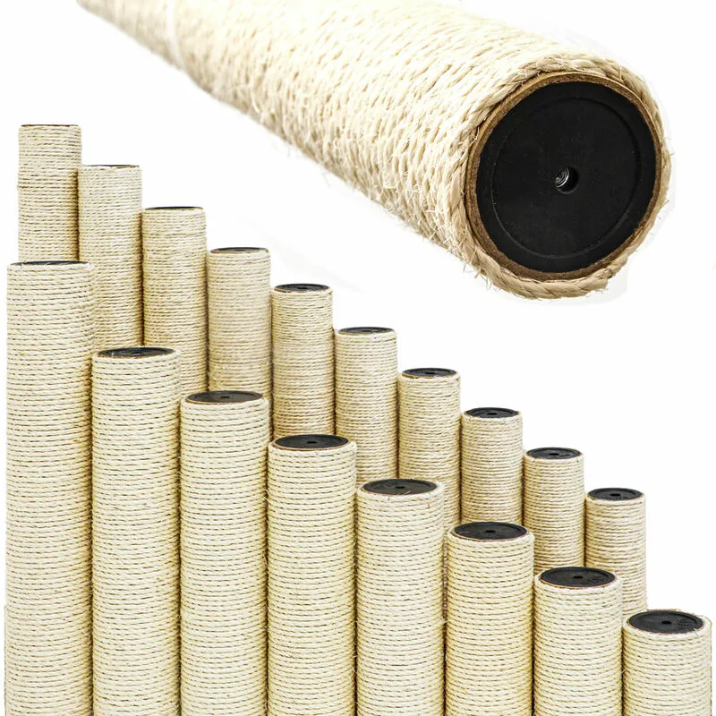 7,4 cm: 55cm Ricambio Tiragraffi per Gatti - M8 Colonna Sisal Palo Graffiatoio - beige