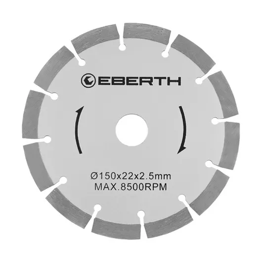 Eberth - 8x Dischi diamantati universale (d 150 x d 22,2 x 2,5 mm, 8500 U/min., indossare poveri, segmentato)