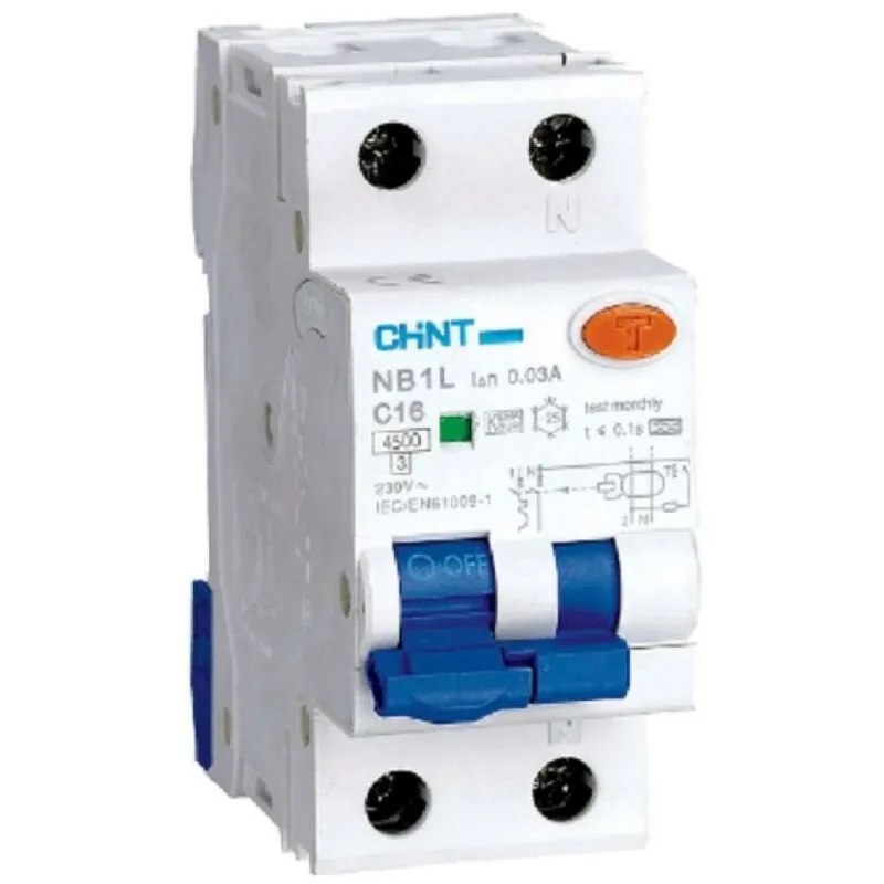 Nb1l1/c25-1pn-4,5-a30 -interruttore magnetotermico 1p+n 203337 - Chint