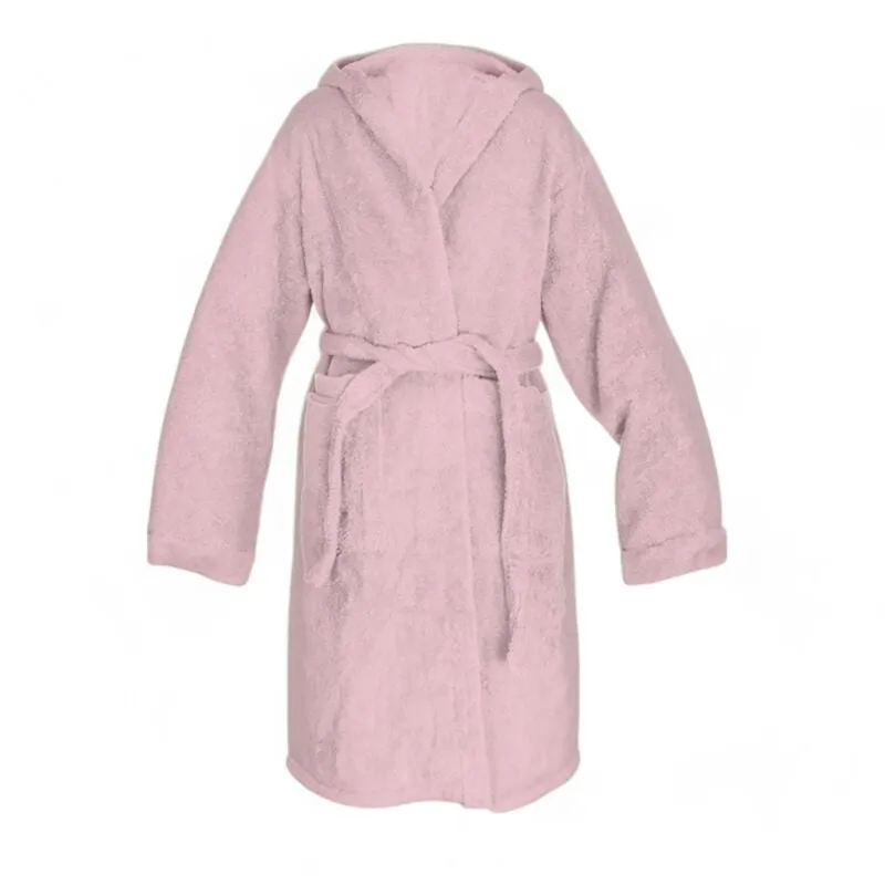 Accappatoio Rosa Chiaro Hi Tech in Spugna di Cotone per Bambino con Cappuccio, 400 gr/mq, Tex Family, Made in Italy 10 ANNI