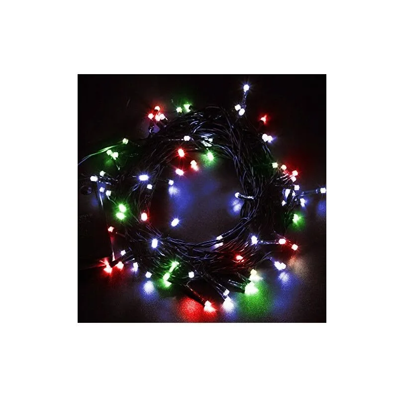 Catena Luminosa led Multicolor – Serie 100 – Ideale per Alberi di Natale e Decorazioni Esterne