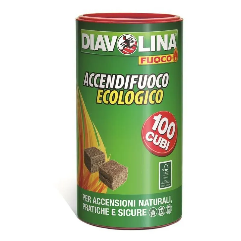 Accendifuoco natura box 100 pezzi - Diavolina