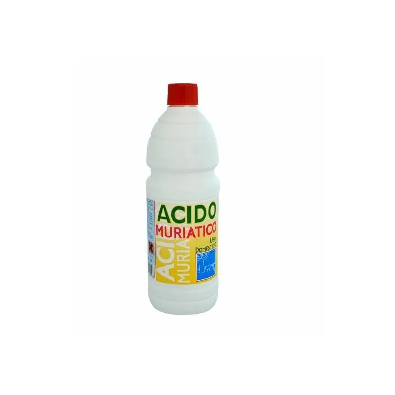 Acido muriatico cloridrico 14-15% 1000 ml disincrostante piastrelle wc tubi