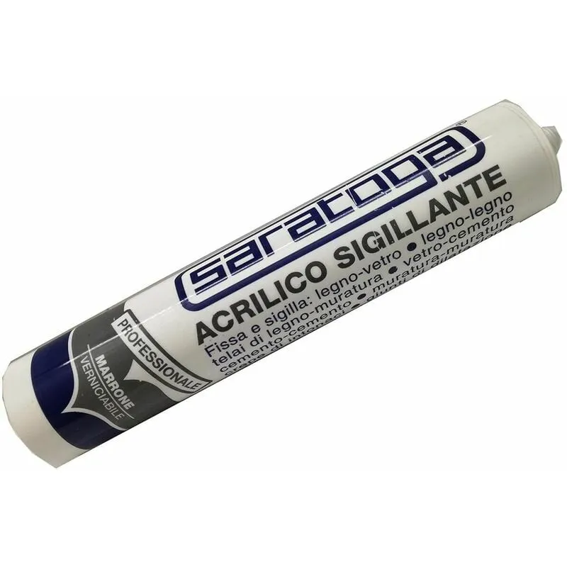 Silicone acrilico sigillante marrone legno vetro verniciabile Saratoga 450gr