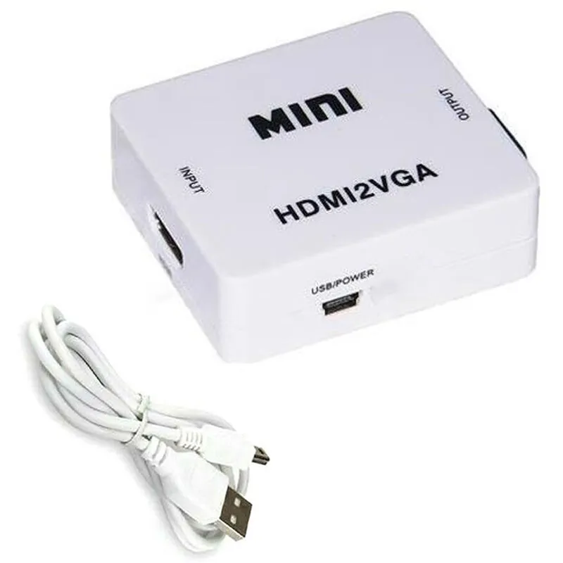 Adattatore Convertitore Da HDMI a VGA Digitale Analogico Jack Audio E-012