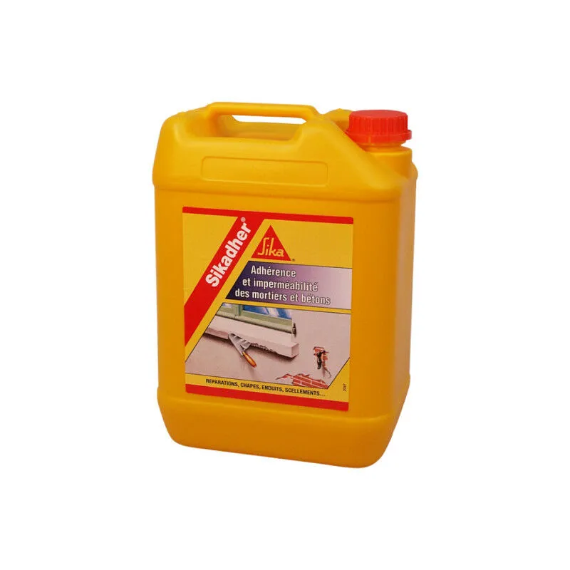 Sika - Additivo di adesione e impermeabilizzante per malte dher - Bianco - 5L - Blanc