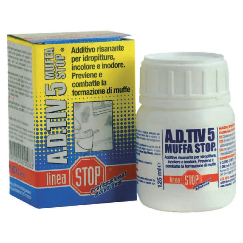 A.d.tiv 5 muffa stop - ml.250 flacone diluire in lt.10/14 idropittura