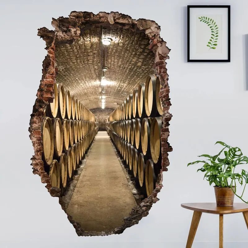 Adesivo murale 3D - Wine Cellar - verticale 3:2 Dimensione LxH: 180cm x 120cm