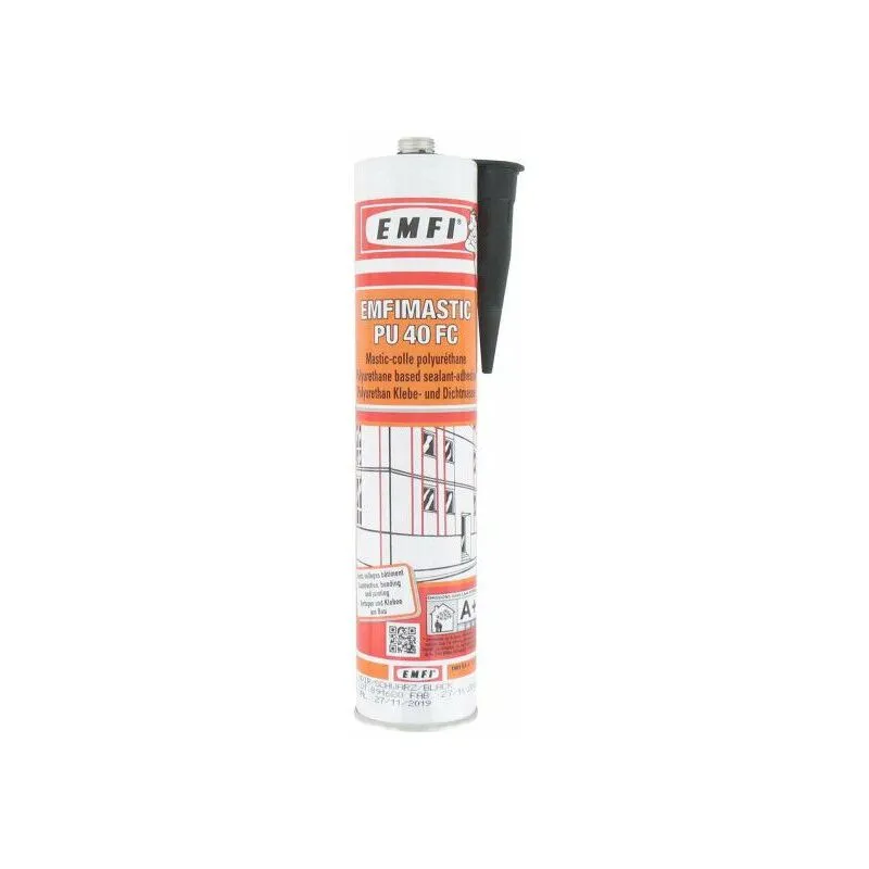 Adesivo poliuretanico Emfi pu 40 fc - nero 300ml - Noir